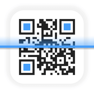 QR code and barcode scanner and generator logo